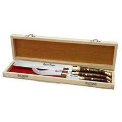 Box of Bread, Cheese and Butter Knives with Rosewood handles